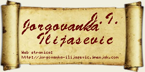 Jorgovanka Ilijašević vizit kartica